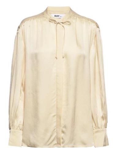 Brook - Fluid Texture Tops Blouses Long-sleeved Cream Day Birger Et Mi...