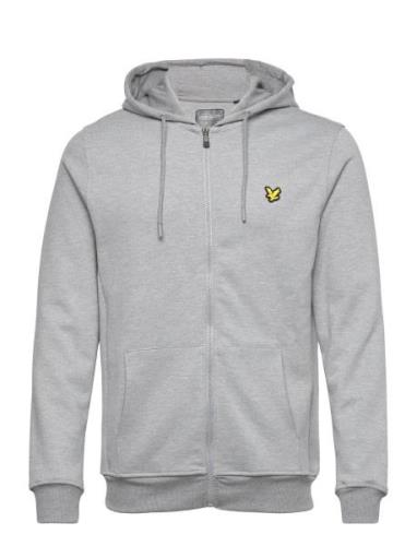 Full Zip Fly Fleece Hoodie Sport Sweat-shirts & Hoodies Hoodies Grey L...