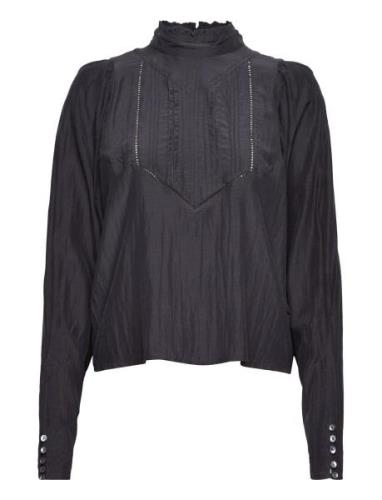 Isley Blouse Tops Blouses Long-sleeved Black HUNKYDORY