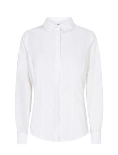 Sc-Netti Tops Shirts Long-sleeved White Soyaconcept