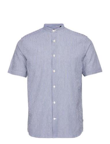 Matrostol China Ss Tops Shirts Short-sleeved Blue Matinique