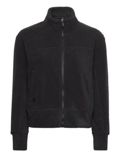 W Flc Fz Jkt Sport Sport Jackets Black Adidas Golf