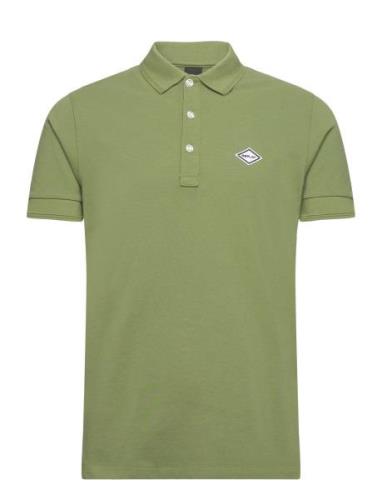 Polo Regular Polo Tops Polos Short-sleeved Khaki Green Replay