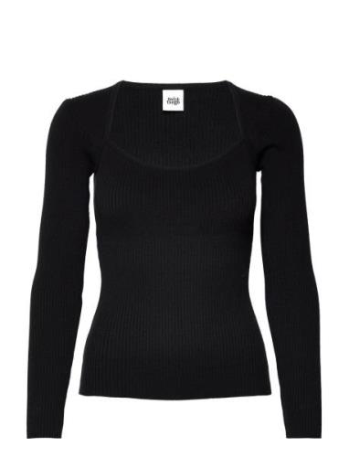 Connie Top Tops T-shirts & Tops Long-sleeved Black Twist & Tango