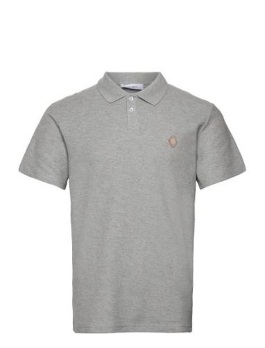 Ace Pique Polo Tops Polos Short-sleeved Grey Les Deux