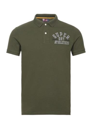 Vintage Superstate Polo Tops Polos Short-sleeved Khaki Green Superdry