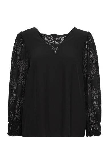 Cuasmine Blouse Tops Blouses Long-sleeved Black Culture