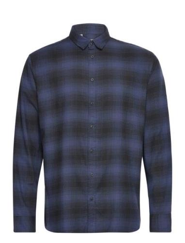 Slhslimowen-Brushed Shirt Ls Noos Tops Shirts Casual Blue Selected Hom...