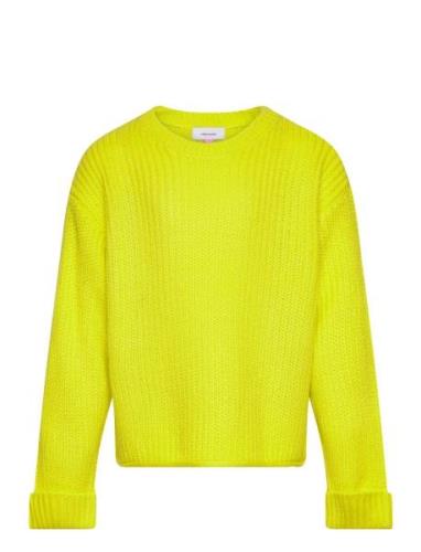 Vmsayla Fold Ls O-Nck Pullover Girl Noos Tops Knitwear Pullovers Yello...