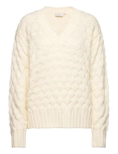 Katinka Knit Pullover Tops Knitwear Jumpers Cream Kaffe