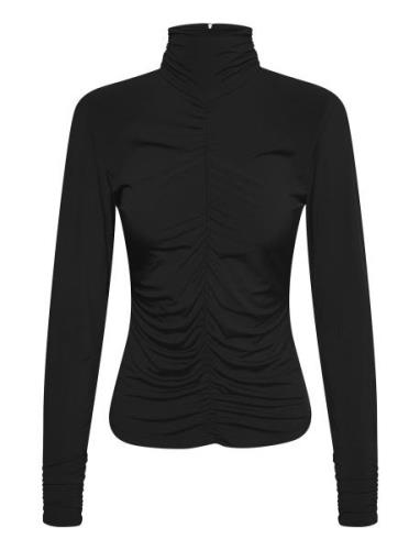 Lygz Blouse Tops T-shirts & Tops Long-sleeved Black Gestuz