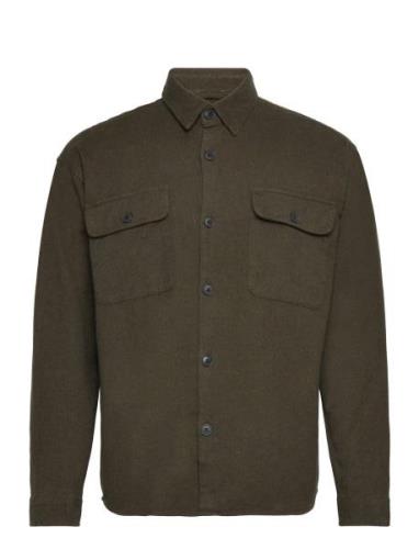 Slhloosemason-Twill Overshirt Ls Noos Tops Overshirts Brown Selected H...