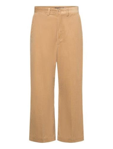 Wide-Wale Corduroy Wide-Leg Trouser Bottoms Trousers Wide Leg Beige Po...