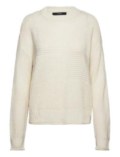 Vmvada Ls O-Neck Pullover Bf Tops Knitwear Jumpers White Vero Moda