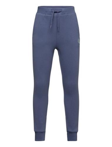 Badge Jog Pant - Gots/Vegan Bottoms Sweatpants Blue Knowledge Cotton A...