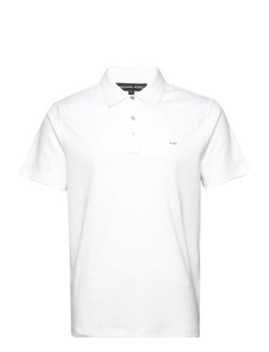 Sleek Mk Polo Tops Polos Short-sleeved White Michael Kors