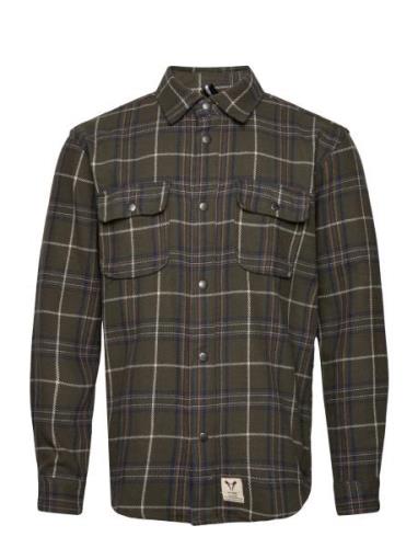 Adrian New Shirt Tops Overshirts Khaki Green Fat Moose