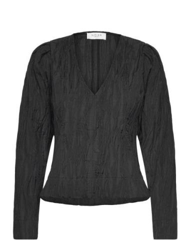 Evan Top Tops Blouses Long-sleeved Black NORR