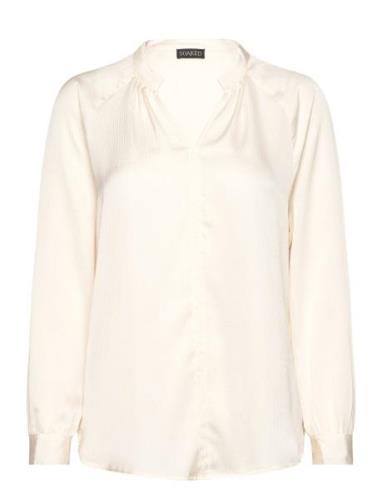 Slioana Blouse Ls Tops Blouses Long-sleeved Cream Soaked In Luxury