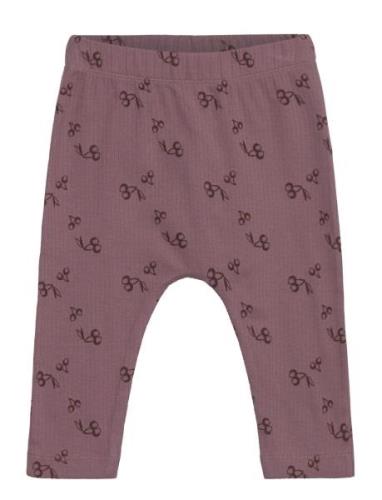 Baggy Pants W.aop Bottoms Leggings Purple Fixoni