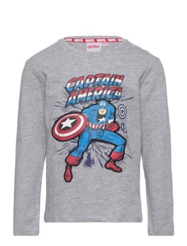 Long-Sleeved T-Shirt Tops T-shirts Long-sleeved T-shirts Grey Marvel