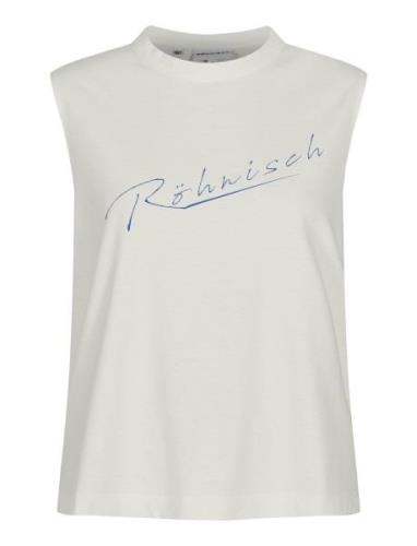 Cotton Retro Top Sport T-shirts & Tops Sleeveless Cream Röhnisch