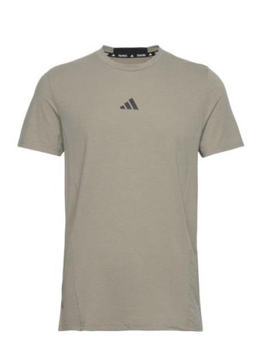 D4T Tee Sport T-shirts Short-sleeved Green Adidas Performance