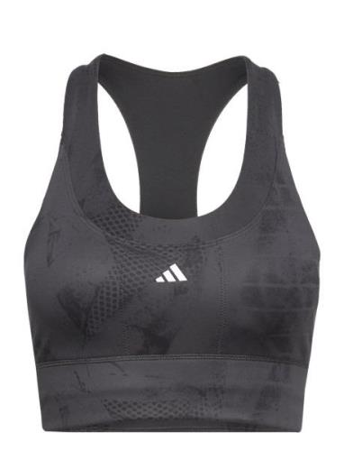 Run Ms Pkt Aop Sport Bras & Tops Sports Bras - All Black Adidas Perfor...