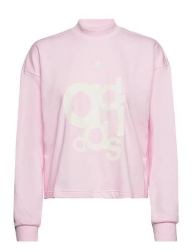 W Bluv Crew Sport Sweat-shirts & Hoodies Sweat-shirts Pink Adidas Spor...