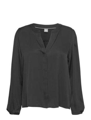 Biralana Tops Blouses Long-sleeved Black BOSS