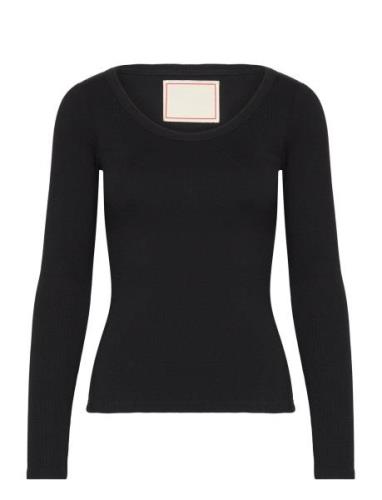 Iris Long Sleeve Tee Tops T-shirts & Tops Long-sleeved Black Jeanerica