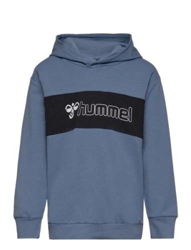 Hmlatlas Hoodie Sport Sweat-shirts & Hoodies Hoodies Blue Hummel