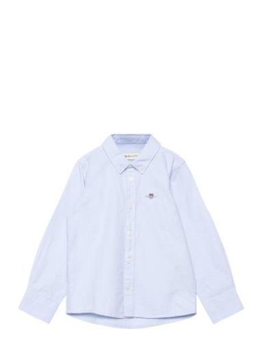 Shield Oxford Bd Shirt Tops Shirts Long-sleeved Shirts Blue GANT