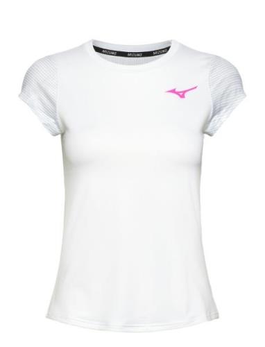 Charge Printed Tee Tops T-shirts & Tops Short-sleeved White Mizuno