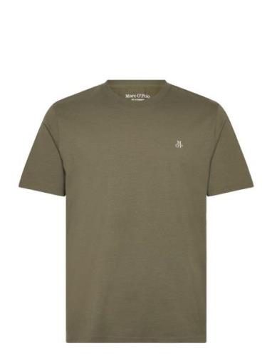 T-Shirts Short Sleeve Tops T-shirts Short-sleeved Khaki Green Marc O'P...