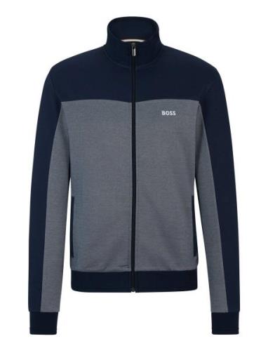 Tracksuit Jacket Tops Sweat-shirts & Hoodies Sweat-shirts Blue BOSS