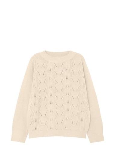 Nkfvibbi Ls Knit N1 Tops Knitwear Pullovers Cream Name It