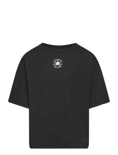 Kt-S/S Knit Top Sport T-shirts Short-sleeved Black Converse