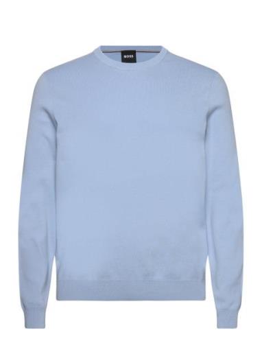 Pratello Tops Knitwear Round Necks Blue BOSS