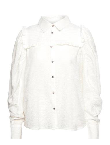 Avery Blouse Tops Blouses Long-sleeved White ODD MOLLY