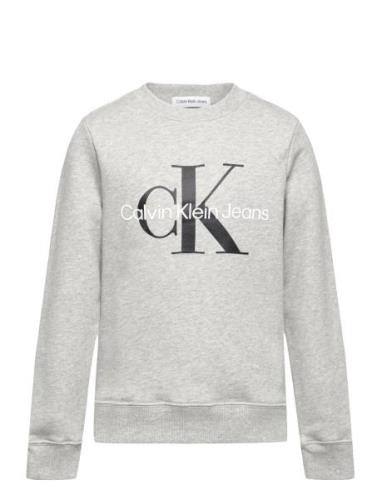 Ck Monogram Terry Cn Tops Sweat-shirts & Hoodies Sweat-shirts Grey Cal...