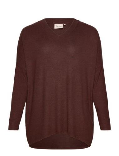 Wa-Sim Tops Knitwear Jumpers Brown Wasabiconcept