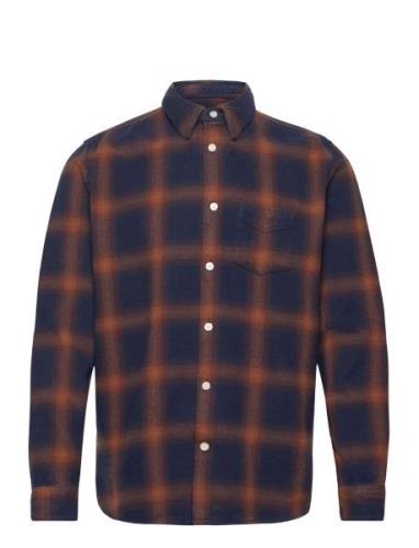 Jacksonville Ls Shirt Tops Shirts Casual Navy AllSaints