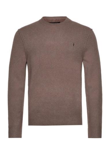 Statten Crew Tops Knitwear Round Necks Brown AllSaints