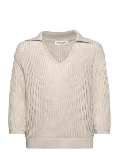 Pullover Long Sleeve Tops Knitwear Jumpers Beige Marc O'Polo