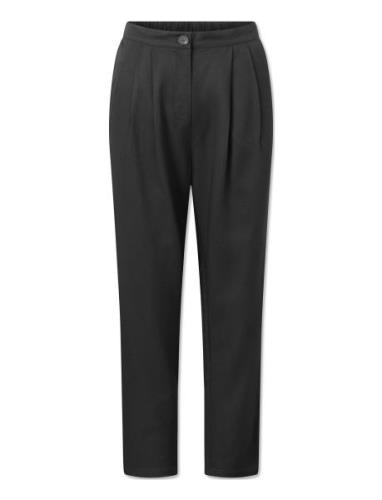 Gudrun Pants Bottoms Trousers Straight Leg Black STUDIO FEDER