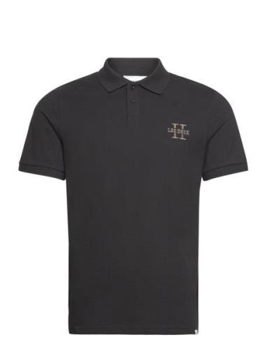 Les Deux Ii Pique Polo Tops Polos Short-sleeved Black Les Deux