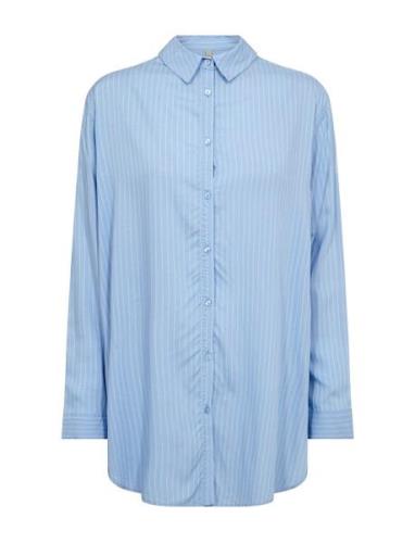 Sc-Abbey Tops Shirts Long-sleeved Blue Soyaconcept