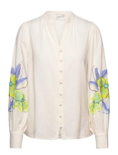 Marielle Tops Shirts Long-sleeved Cream Fabienne Chapot