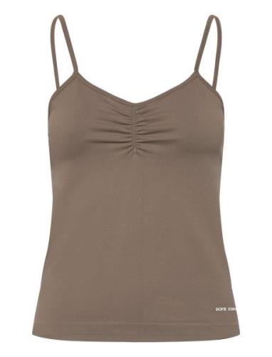 Natalisw Top Tops T-shirts & Tops Sleeveless Brown Sofie Schnoor